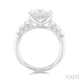 Princess Shape Semi-Mount Diamond Engagement Ring