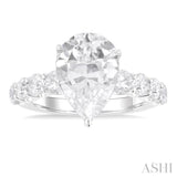 Pear Shape Semi-Mount Diamond Engagement Ring