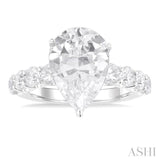 Pear Shape Semi-Mount Diamond Engagement Ring