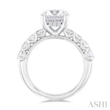 Round Shape Semi-Mount Diamond Engagement Ring