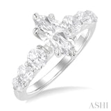 Marquise Shape Semi-Mount Diamond Engagement Ring