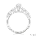 Marquise Shape Semi-Mount Diamond Engagement Ring