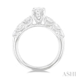 Marquise Shape Semi-Mount Diamond Engagement Ring