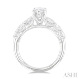 Marquise Shape Semi-Mount Diamond Engagement Ring