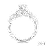 Marquise Shape Semi-Mount Diamond Engagement Ring