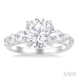 Round Shape Semi-Mount Diamond Engagement Ring