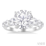 Round Shape Semi-Mount Diamond Engagement Ring