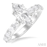 Marquise Shape Semi-Mount Diamond Engagement Ring