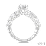 Marquise Shape Semi-Mount Diamond Engagement Ring