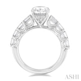 Oval Shape Semi-Mount Diamond Engagement Ring