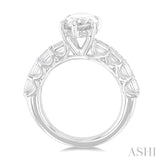 Marquise Shape Semi-Mount Diamond Engagement Ring