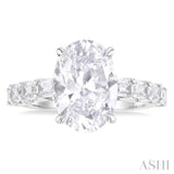 Oval Shape Semi-Mount Diamond Engagement Ring