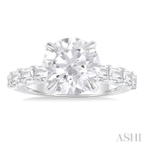 Round Shape Semi-Mount Diamond Engagement Ring