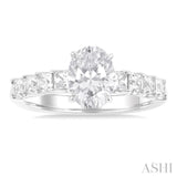 Oval Shape Semi-Mount Diamond Engagement Ring