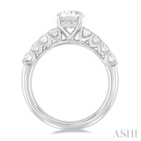 Oval Shape Semi-Mount Diamond Engagement Ring