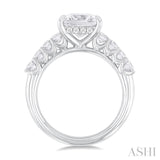 Princess Shape Semi-Mount Diamond Engagement Ring