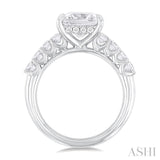 Princess Shape Semi-Mount Diamond Engagement Ring