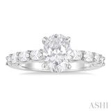 Oval Shape Semi-Mount Diamond Engagement Ring