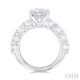 Princess Shape Semi-Mount Diamond Engagement Ring