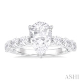 Pear Shape Semi-Mount Diamond Engagement Ring