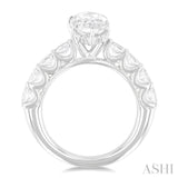 Marquise Shape Semi-Mount Diamond Engagement Ring