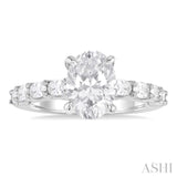 Oval Shape Semi-Mount Diamond Engagement Ring