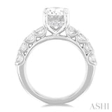 Oval Shape Semi-Mount Diamond Engagement Ring