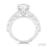 Pear Shape Semi-Mount Diamond Engagement Ring