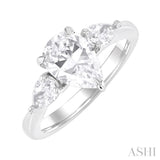 Pear Shape Semi-Mount Diamond Engagement Ring