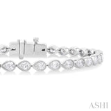 Pear Shape East-West Bezel Set Diamond Tennis Bracelet