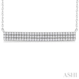 Triple Row Bar Diamond Necklace