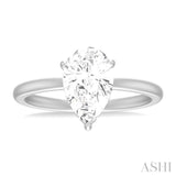 Pear Shape Semi-Mount Diamond Engagement Ring