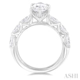 Marquise Shape Semi-Mount Diamond Engagement Ring