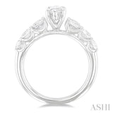 Marquise Shape Semi-Mount Diamond Engagement Ring