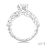 Marquise Shape Semi-Mount Diamond Engagement Ring