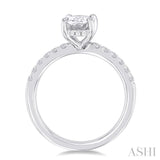 Oval Shape Semi-Mount Diamond Engagement Ring