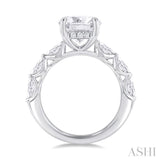 Round Shape Semi-Mount Diamond Engagement Ring