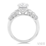 Oval Shape Semi-Mount Diamond Engagement Ring