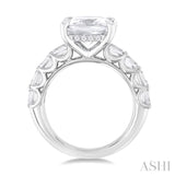 Princess Shape Semi-Mount Diamond Engagement Ring