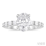 Oval Shape Semi-Mount Diamond Engagement Ring