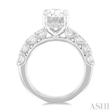 Oval Shape Semi-Mount Diamond Engagement Ring