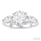 Round Shape Semi-Mount Diamond Engagement Ring