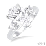 Pear Shape Semi-Mount Diamond Engagement Ring