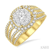 1 Ctw Diamond Lovebright Ring in 14K Yellow Gold