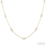 2 Ctw Emerald Cut Diamond Fashion Necklace in 14K Yellow Gold