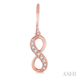 1/6 Ctw Round Cut Diamond Infinity Earrings in 10K Rose Gold