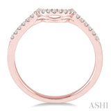 1/6 Ctw Round Cut Diamond Wedding Band in 14K Rose Gold