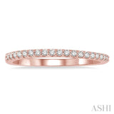 1/10 Ctw Round Cut Diamond Wedding Band in 14K Rose Gold