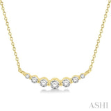 1/4 Ctw Diamond Smile Necklace in 14K Yellow Gold