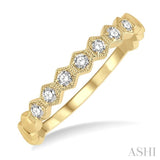 1/6 Ctw Round Cut Diamond Stackable Band 14K Yellow Gold